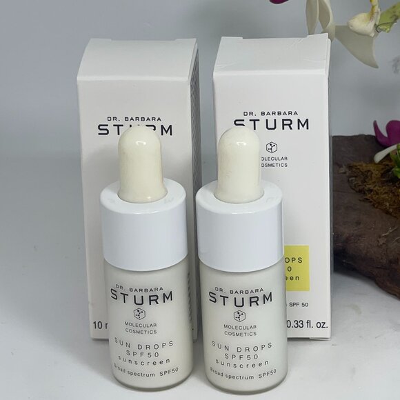 2x Dr Barbara Sturm Sun Drops SPF 50 Sunscreen for Face - .33 oz - New in Box - Picture 1 of 4
